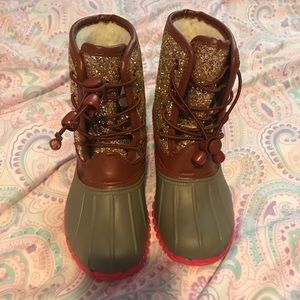 New Girls sparkle duck boots